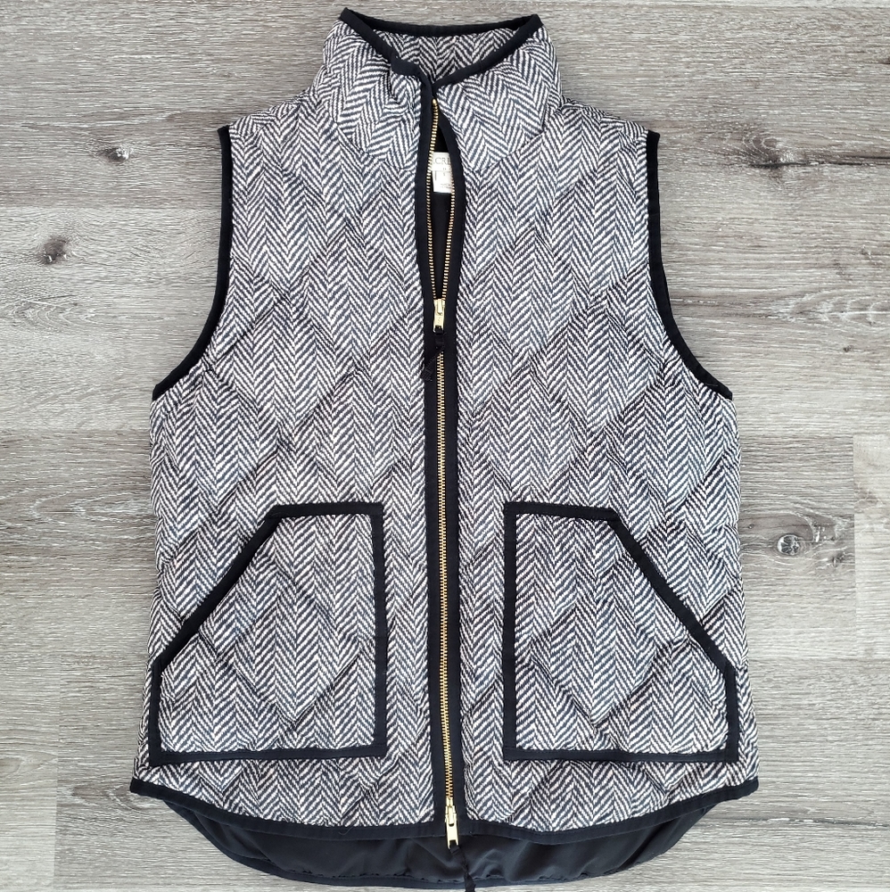 J. Crew Quilted Herringbone Vest